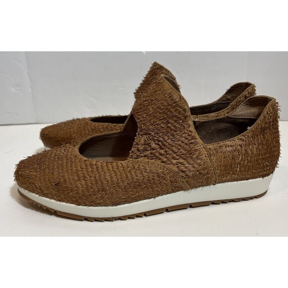 Antelope Brown Tan Leather Mary Jane Comfort Shoe Fringe Accent Statement 39 - Picture 6 of 9